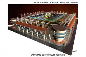 Terenul pentru stadionul de cinci stele al Brașovului va fi transferat la CNI