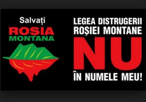 Protest anti exploatarea de la Roșia Montană la Șinca Nouă