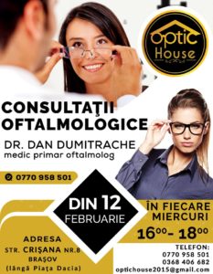 Cabinetele de optica medicală Optic House – Consultații oftalmologice de calitate la Brașov