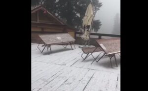 VIDEO A nins la Cabana Postăvarul