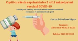 Copiii din Râșnov pot fi vaccinați, din această săptămână, la un cabinet din oraș