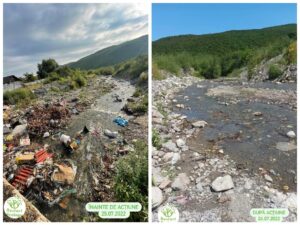 Primăria Săcele: Peste 110 metri cubi de deșeuri au fost colectate din pârâul Gârcin