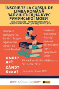 Cursuri gratuite de limba română organizate de <strong>Biblioteca Județeană ”George Barițiu”</strong>