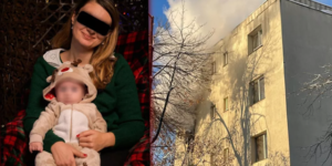 FOTO O femeie din Iași s-a aruncat de la etaj cu bebelușul în brațe, pentru a scăpa de incendiul care i-a cuprins locuința. Ambii sunt în stare gravă